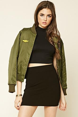 Forever21 Women's  Stretch-knit Mini Skirt