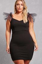 Forever21 Plus Size Tulle-sleeve Dress