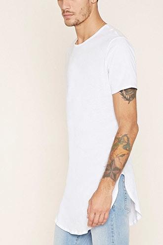 Forever21 Curved-hem Longline Tee