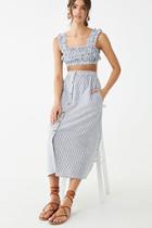 Forever21 Striped Crop Top & Maxi Skirt Set