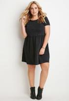 Forever21 Plus Mineral Wash Fit & Flare Dress