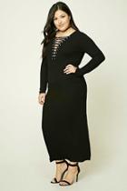 Forever21 Plus Size Lace-up Front Dress