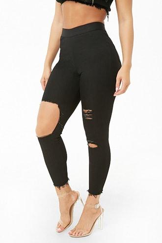 Forever21 Kikiriki Distressed High-rise Pants