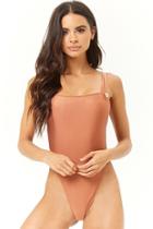 Forever21 Overall-inspired One-piece Swimsuit