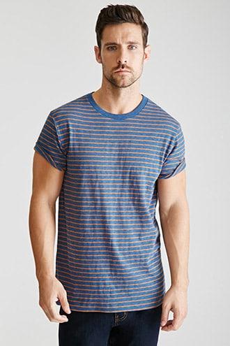 Forever21 Striped Crew Neck Shirt