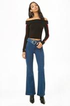 Forever21 Belted Flare Jeans