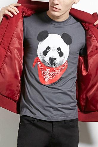 Forever21 Popkiller Panda Graphic Tee