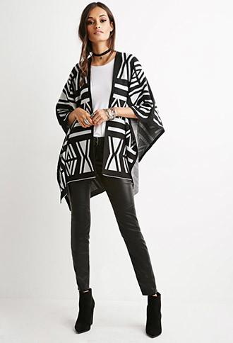 Forever21 Tribal-inspired Pattern Dolman Cardigan