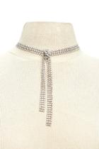 Forever21 Knotted Rhinestone Drop Choker