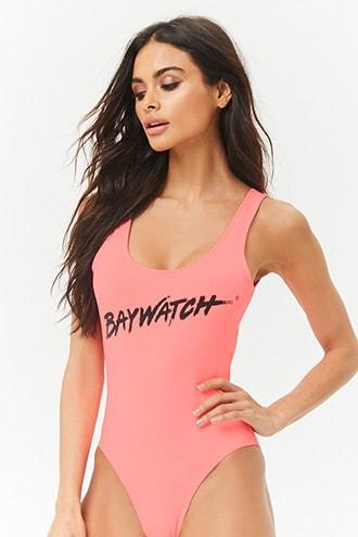 Forever21 Baywatch Graphic One-piece Swimsuit