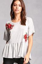 Forever21 French Terry Floral Top