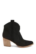 Forever21 Faux Suede Western-inspired Ankle Booties