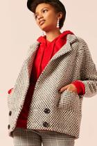 Forever21 Frnch Double-breasted Geo Coat
