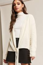 Forever21 Sweater-knit Tie-front Top