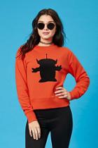 Forever21 Women's  Pixar Alien Graphic Sweatshirt