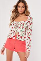 Forever21 Missguided Floral Print Top