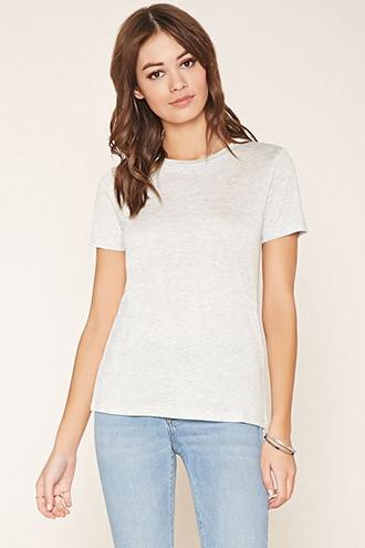 Forever21 Women's  Heathered Knit Tee