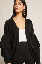 Forever21 Tiered-sleeve Cardigan
