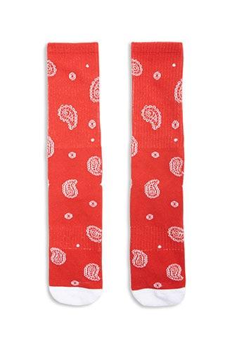 Forever21 Men Steve Madden Paisley Print Crew Socks