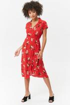Forever21 Collared Floral Midi Dress
