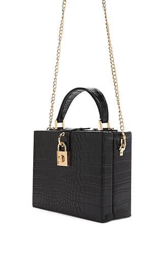 Forever21 Faux Croc Box Crossbody