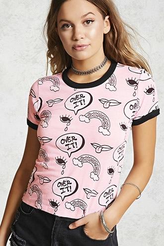 Forever21 Over It Ringer Tee