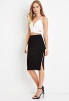 Forever21 Women's  Lace-up Side Bodycon Skirt