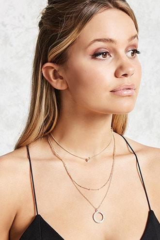 Forever21 Layered Charm Necklace Set
