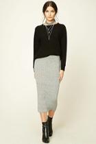 Love21 Women's  Contemporary Sweater Midi Skirt