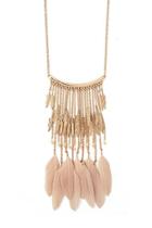 Forever21 Feather Statement Necklace