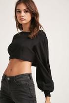 Forever21 Puff Sleeve Crop Top