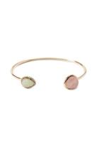Forever21 Faux Stone Cuff (gold/mint)
