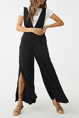 Forever21 Mock Button Overall Jumpsuit