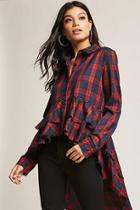 Forever21 Tartan Plaid High-low Tunic