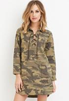 Forever21 Camo Print Collared Dress