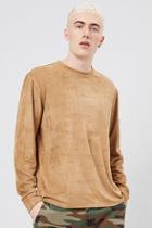 Forever21 Faux Suede Long-sleeve Tee