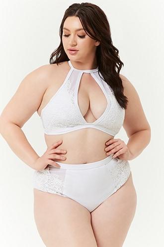 Forever21 Plus Size Hunter Mcgrady X Playful Promises Lace Bikini Bottoms