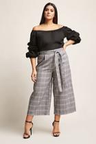 Forever21 Plus Size Glen Plaid Cropped Pants