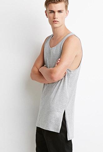 Forever21 Side Vent Heathered Tank