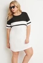 Forever21 Plus Contrast-striped Shift Dress