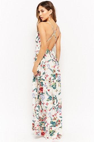 Forever21 Crisscross Floral Maxi Dress