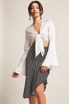 Forever21 Stripe Asymmetrical Skirt