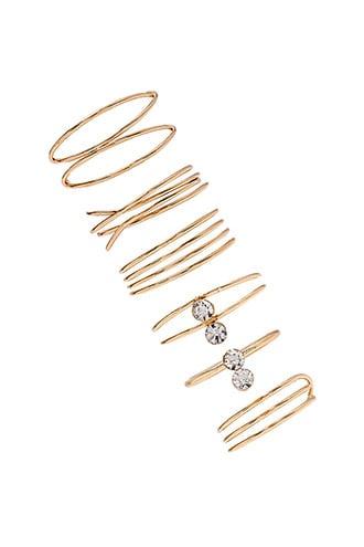 Forever21 Stackable Rhinestone Ring Set