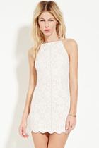 Forever21 Women's  Cream & Nude Floral-embroidered Cami Dress