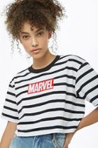Forever21 Marvel Graphic Striped Crop Top