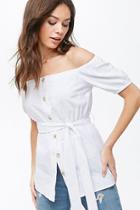 Forever21 Off-the-shoulder Belted Top