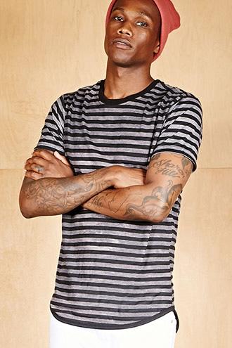 Forever21 Victorious Curved Stripe Tee