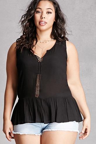 Forever21 Plus Size Boxy Peplum Top