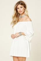 Forever21 Women's  Off-the-shoulder Crochet Dress