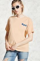 Forever21 Embroidered Bye Graphic Tee